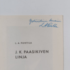 Lauri Aadolf Puntila : J.K. Paasikiven linja (signeerattu... - pikkukuva 2