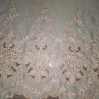 Soma beige ohut Brodeerattu verho 300x135cm - pikkukuva 2
