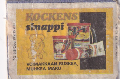 Kockens sinappi, Voimakkaan ruskea muhkea maku    b602