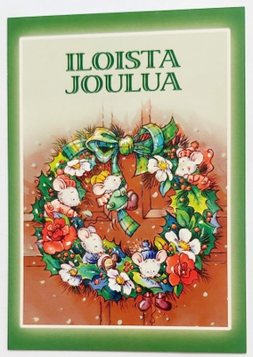 "JOULUKRANSSI OVESSA"-KULKEMATON JOULUKORTTI