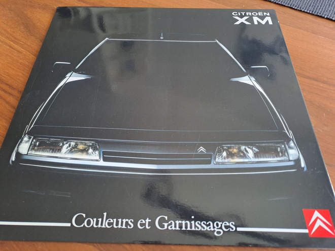 Citroen XM värit ja verhoilu -esite, 1989