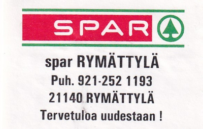 Rymättylä.  SPAR   b548