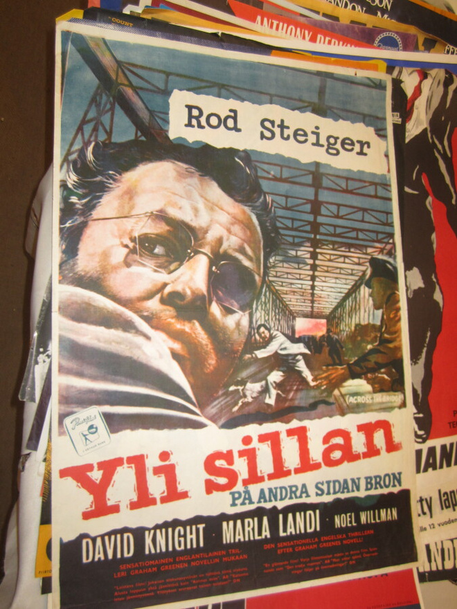VANHA ORIG ELOKUVAJULISTE YLI SILLAN