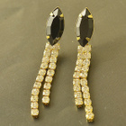 1709 D .. 9K Yellow Gold Black Sapphire .. Kaulakoru - pikkukuva 2