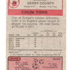 Purkkakuva Jalkapallo n:o 59 COLIN TODD, DERBY. - pikkukuva 2