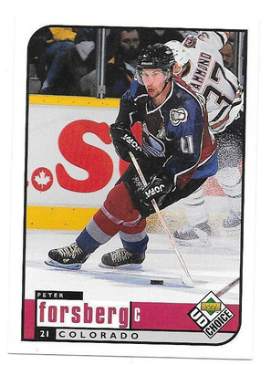 1998-99 UD Choice #56 Peter Forsberg Colorado Avalanche
