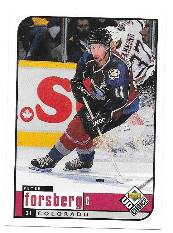 1998-99 UD Choice #56 Peter Forsberg Colorado Avalanche