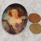 Vintage 17th century lady portrait Cameo Cabochons solki - pikkukuva 3