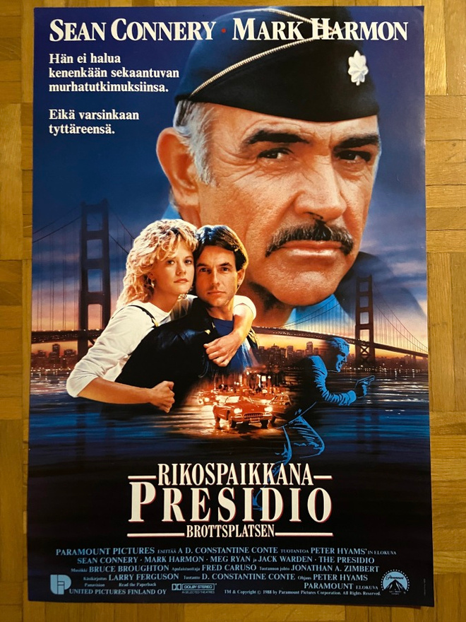 Vanha elokuvajuliste: Rikospaikkana Presidio