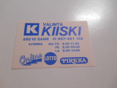 TT Etiketti K-valinta Kiiski Saari