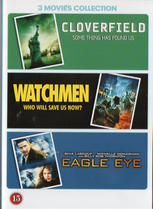 cloverfield / Watchmen / eagle eye	(38 342)	k	-FI-	DVD	nordi