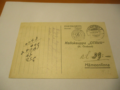 1929 Merikarvia + nrol 361 R4 kortilla