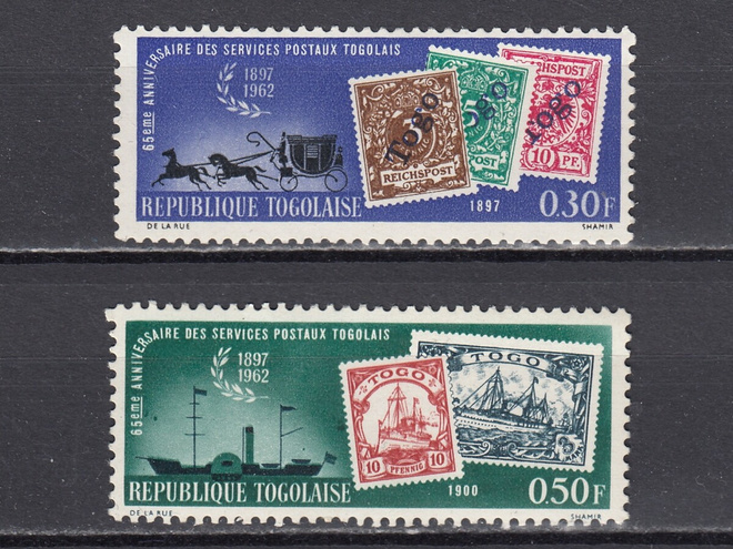 Togo 1963 Mi 356A ja 357A 65 years stamps from Togo **