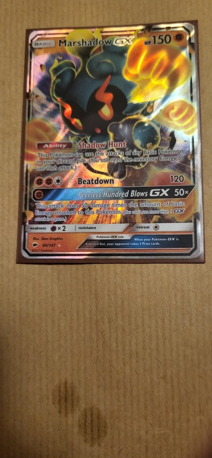 Marshadow GX (BUS 80) Burning Shadows Ultra RARE card