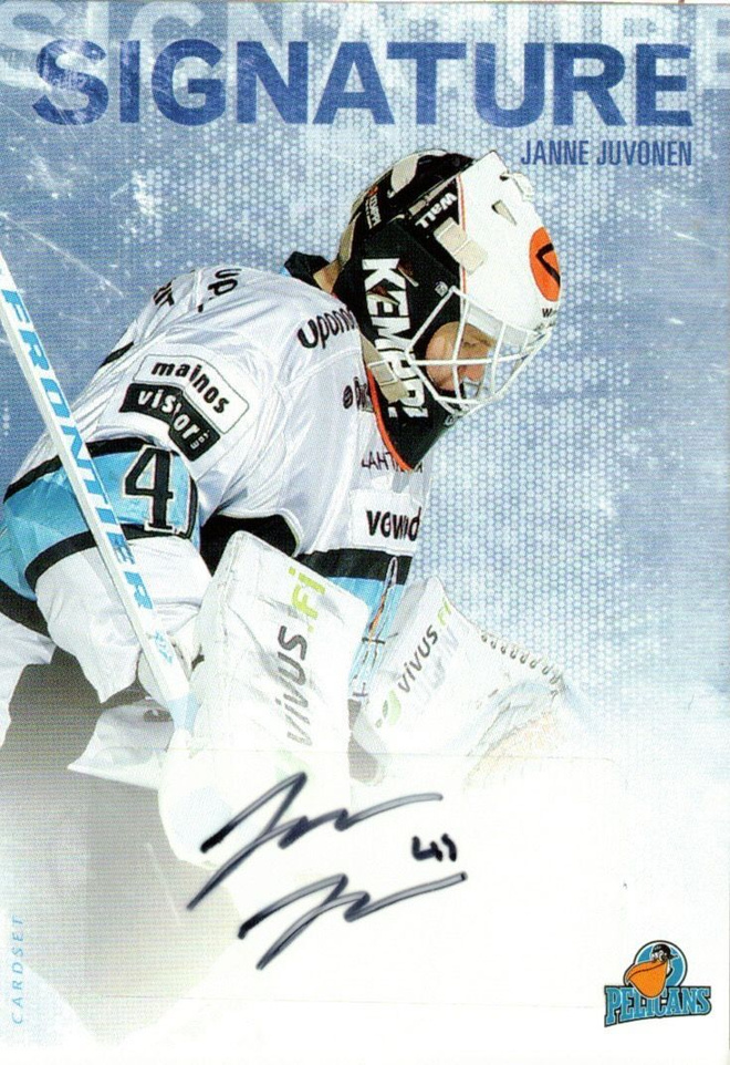 2016-17 Cardset JANNE JUVONEN Pelicans Signature nimmari