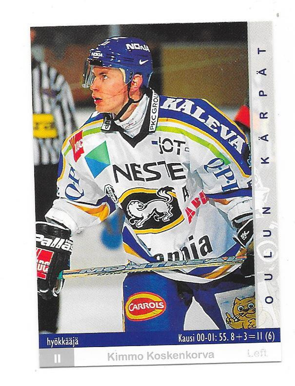 2001-02 CardSet #78 Kimmo Koskenkorva  Kärpät