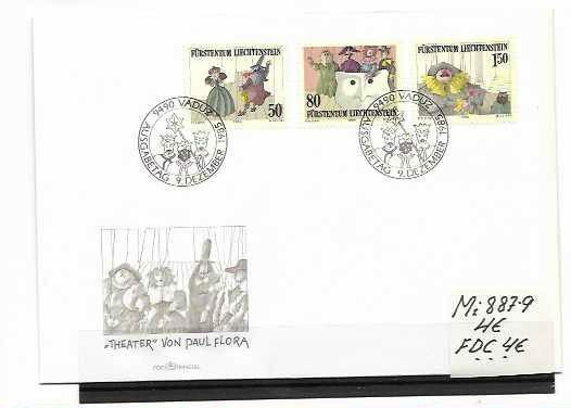 LIECHTENSTEIN Mi 887-9 luett. 4€  FDC  luett.4€