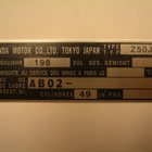 honda monkey tyyppikilpi runkonumerokilpi 1980-1986 - pikkukuva 2