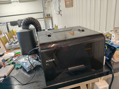 Acmer K1 pieni 12W laserkaiverrin ja ilmanpuhdistin