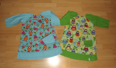 Pöllömekko 122cm (2kpl), käsityötä!