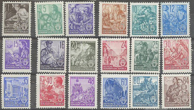 DDR Mi 362-5 + ja 366-79 ++
