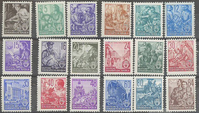 DDR Mi 362-5 + ja 366-79 ++