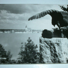 Naantali, Kokko-patsas, kaupunkinäkymä, valokuvapk, p. 1954 - pikkukuva 1