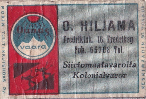 Helsinki, O. Hiljama . Ounasvaara, Fredrikink. 16  s4/2