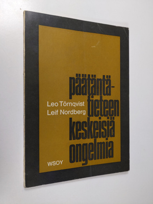 Leo Törnqvist : Päätäntätieteen keskeisiä ongelmia