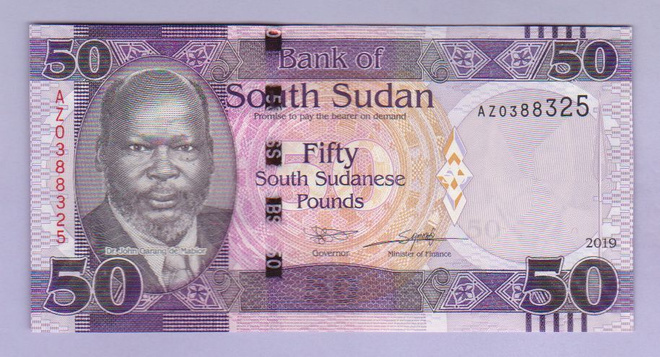 Etelä-Sudan 50 Pounds v.2019 UNC P-14
