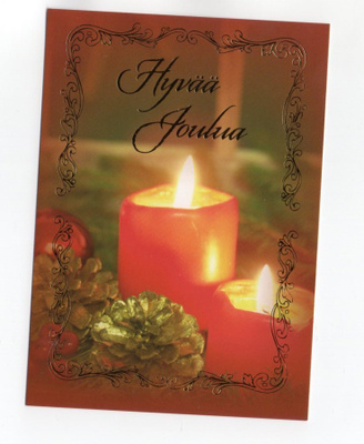 KYNTTILÄNVALOA ..."°HYVÄÄ JOULUA°" -KORTTI / M.Roisko