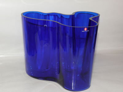 Iittala Aalto SAVOY maljakko koboltinsininen, sign+numeroitu