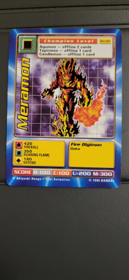 1999 BANDAI Digimon - Meramon Non Holo card Bo-05