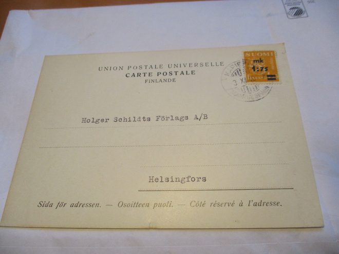 1940 Maarianhamina liikekortti
