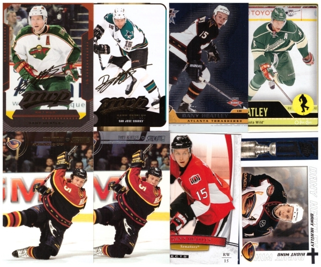 8 x DANY HEATLEY Thrashers, Wils, Sharks, Senators