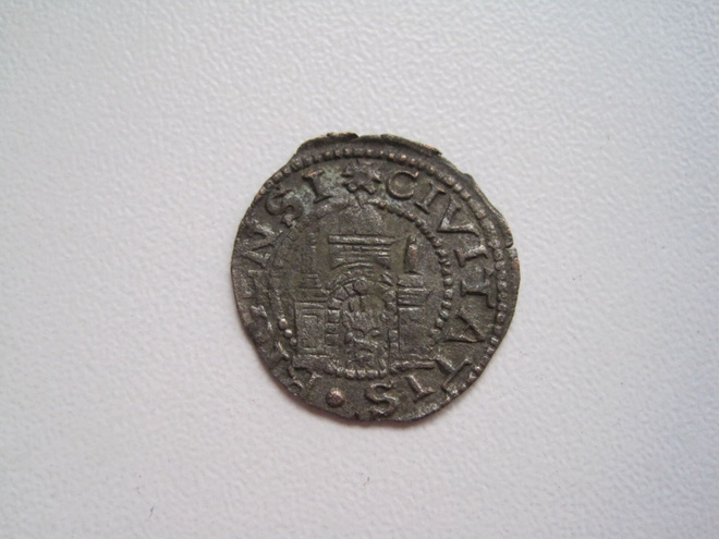 RIGA SHILLING 1570,RIGENSI,ARGENT.  123