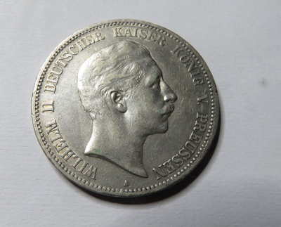 Preussi 5 mark 1907