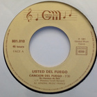 USTED DEL FUEGO :: CANCION DEL FUEGO :: VINYYLI 7" 1981 - pikkukuva 4