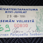 KIVI - JUHLAT 1996 PÄÄSYLIPPU - pikkukuva 1