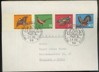 BRD Mi 464-7 FDC Suomeen