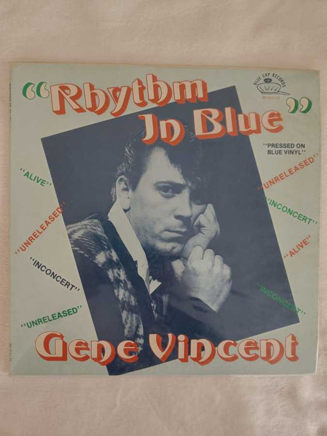 GENE VINCENT - RHYTHM IN BLUE LP BLUE VINYL