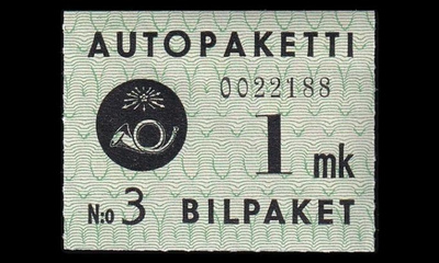 AP_1_W3 ** Autopaketti 1 mk W3 (1949)