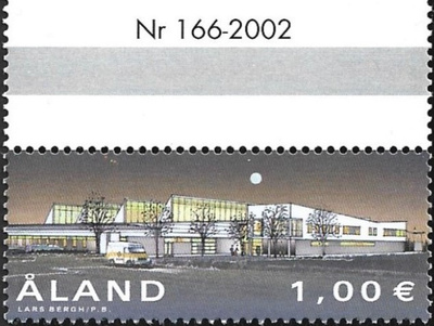 Ål 2002 Postiterminaali 1,00 € välilöpari numero ** LaPe 206