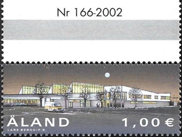 Ål 2002 Postiterminaali 1,00 € välilöpari numero ** LaPe 206