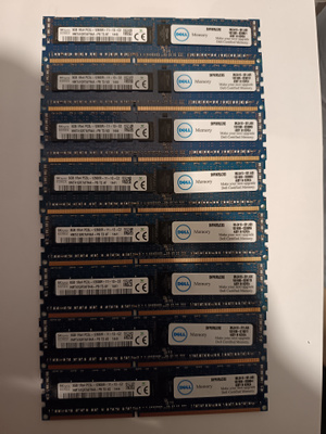 8GB 1Rx4 PC3L-12800R DDR3-1600MHz