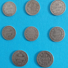 Hopeiset 25 p , 6 kpl ja 50 p, 2 kpl vuosisadan vaihteesta. - pikkukuva 1
