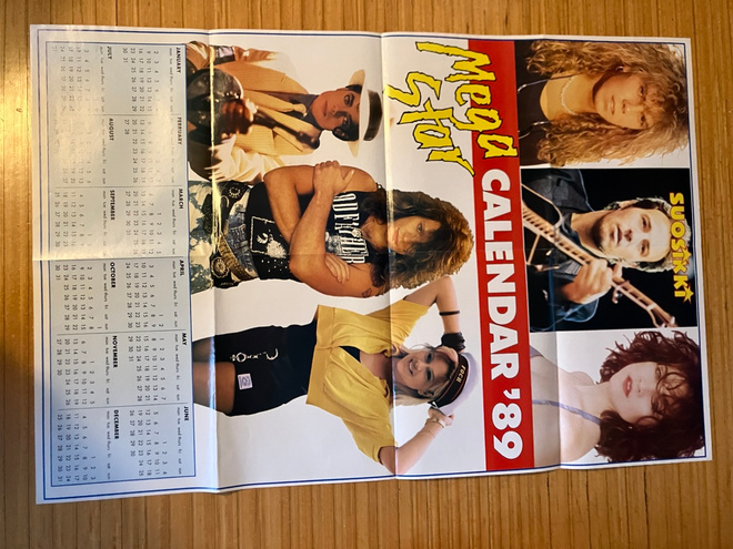 SUOSIKKI JULISTE MEGA STAR CALENDAR 1989 HYVÄ