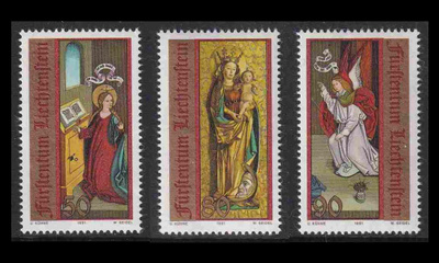 Liechtenstein 1027-9 ** Joulu (1991)