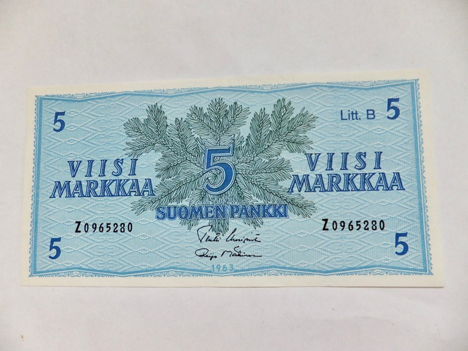 5 mk 1963 Litt B Z-sarja PAKKASILEÄ