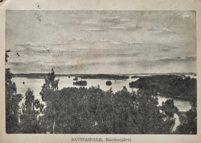 VANHA Postikortti Savitaipale 1944